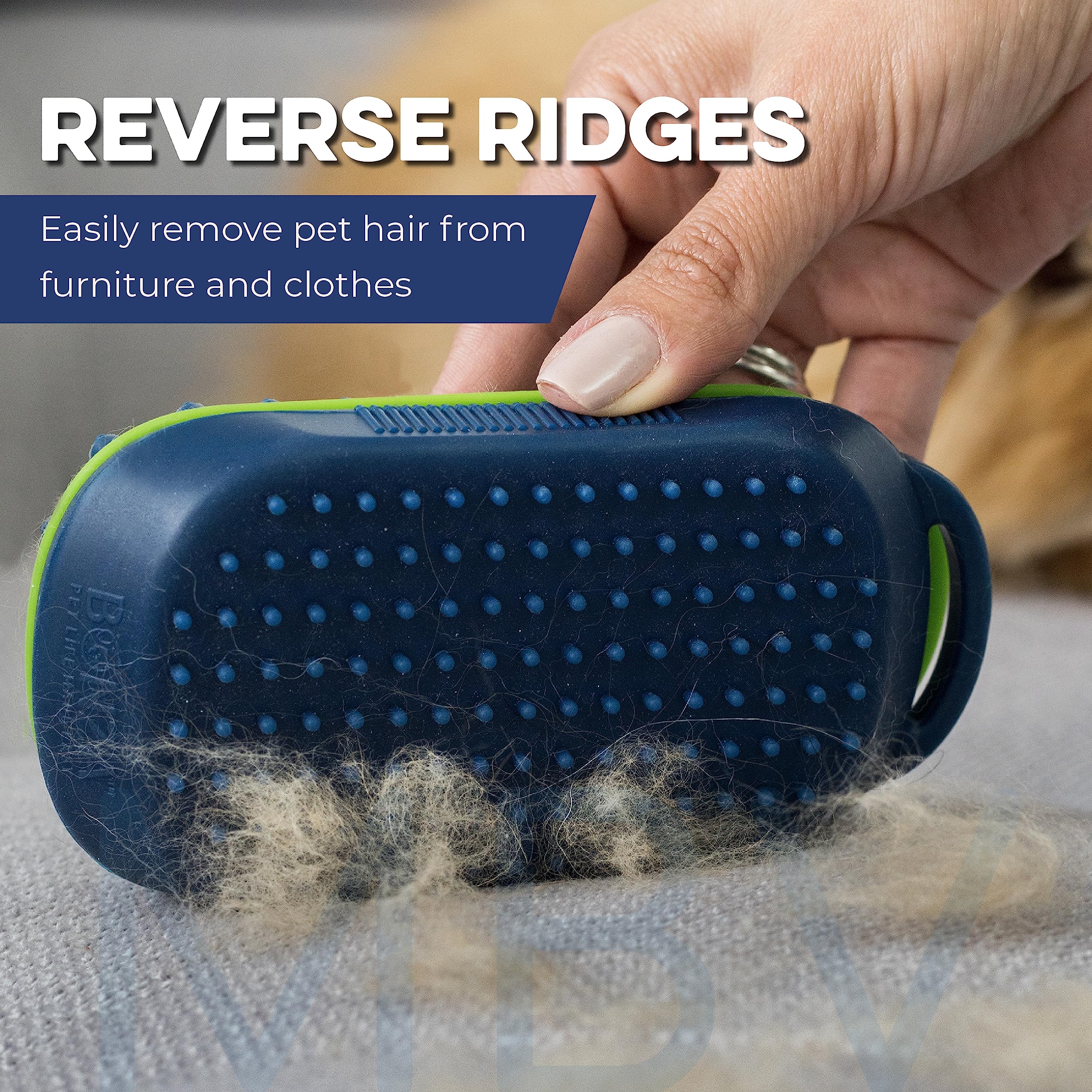 Bonza Dog & Cat Grooming Massage Brush With Removable Screen – Pet Scrubber For Gentle Short & Long-Haired Fur