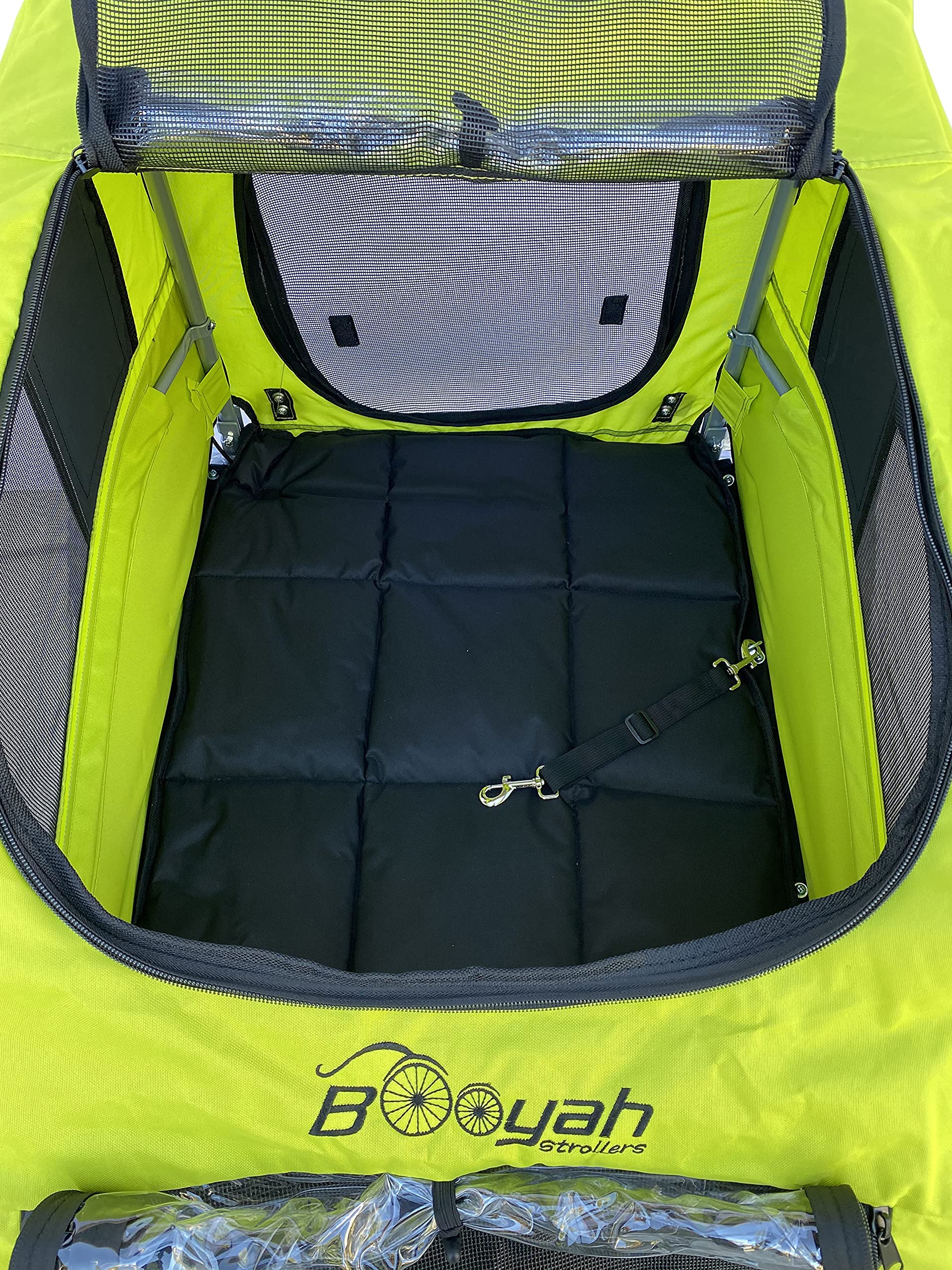 Booyah Extra Large Pet Bike Trailer Dog Stroller & Jogger With Shocks Non Tipping.(Orange)