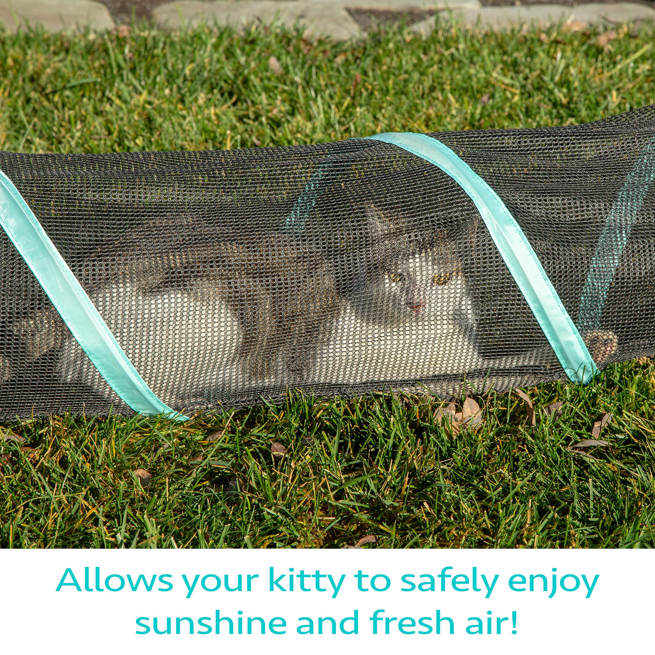 Kitty City Outdoor Catio Furniture And Play Kits For Cats, 10' Tunnel/Medium
