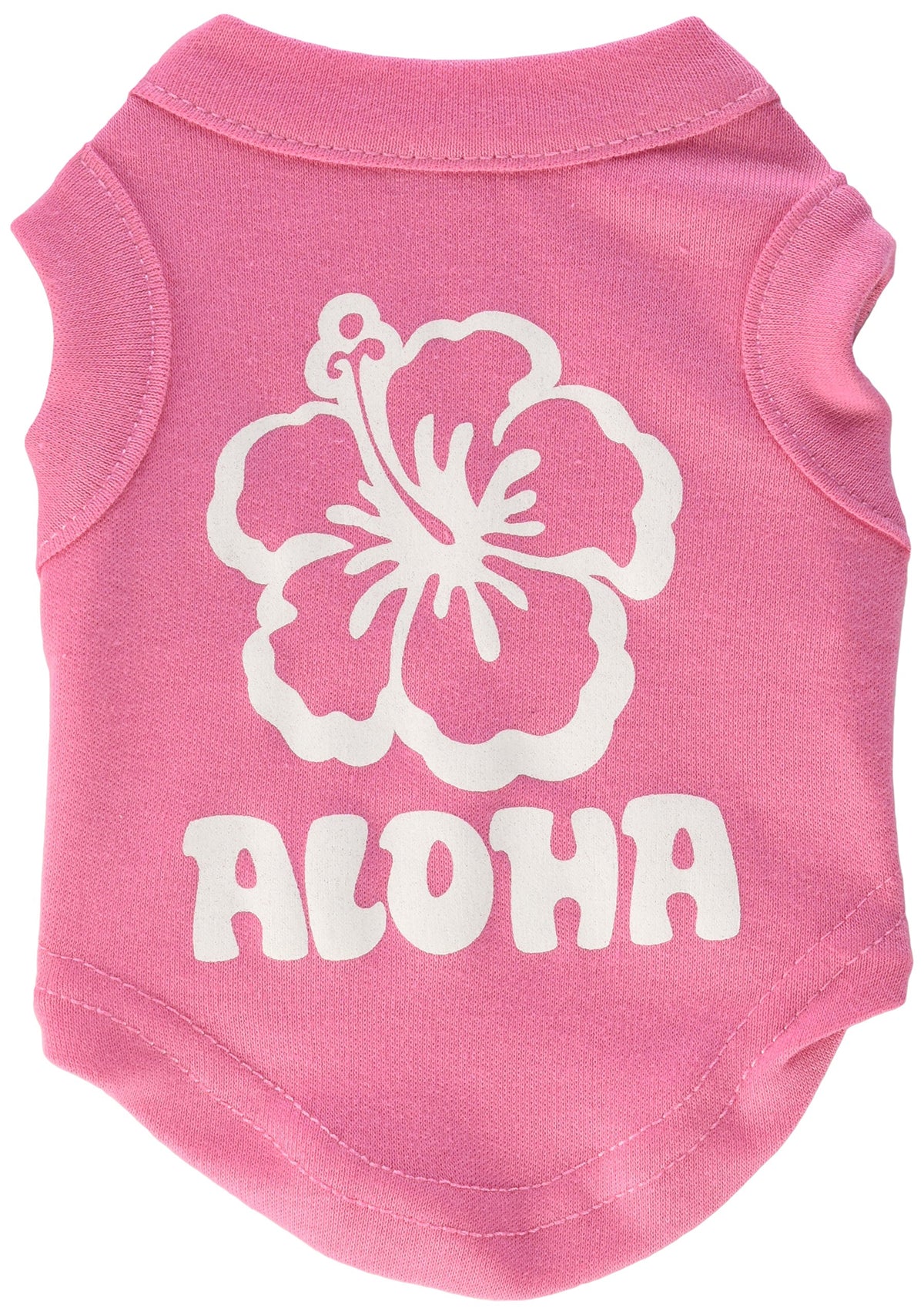 Pet Dog & Cat Shirt Screen Printed, &quot;Aloha Flower&quot; Bright Pink SM (3-6 lbs.)