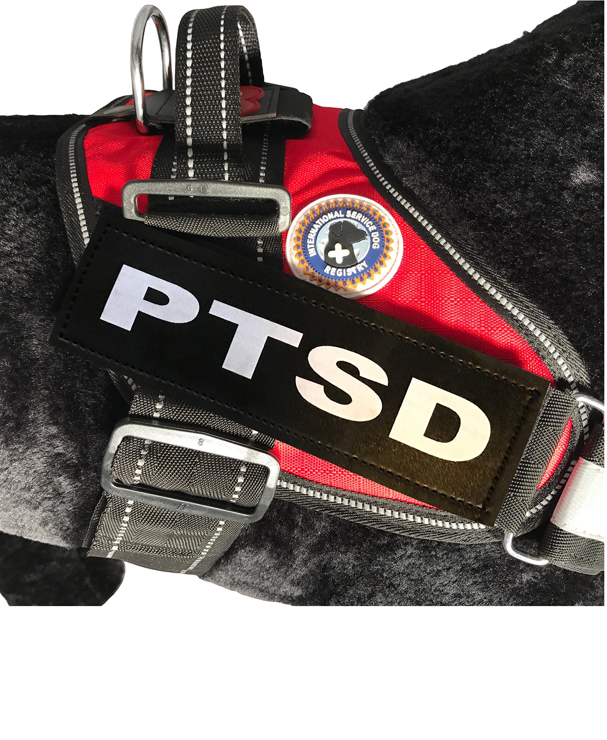 Ptsd - (2) Ptsd Patches For Service & Non-Service Dogs (Xxs - Med)