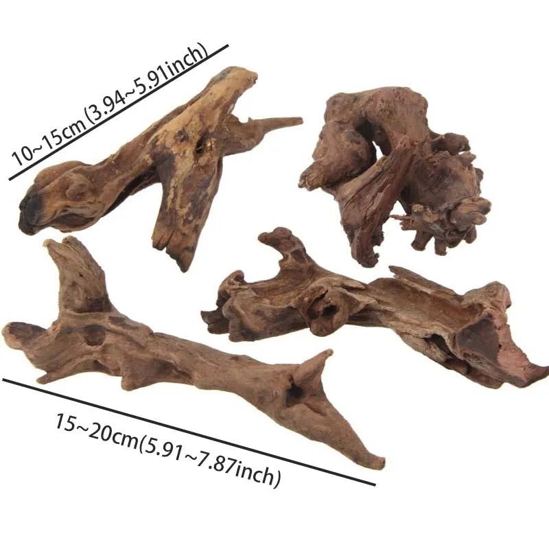 1PC Natural Aquarium Sinkable Driftwood Fish Tank Decoration Wood Aquatic Plants Landscape