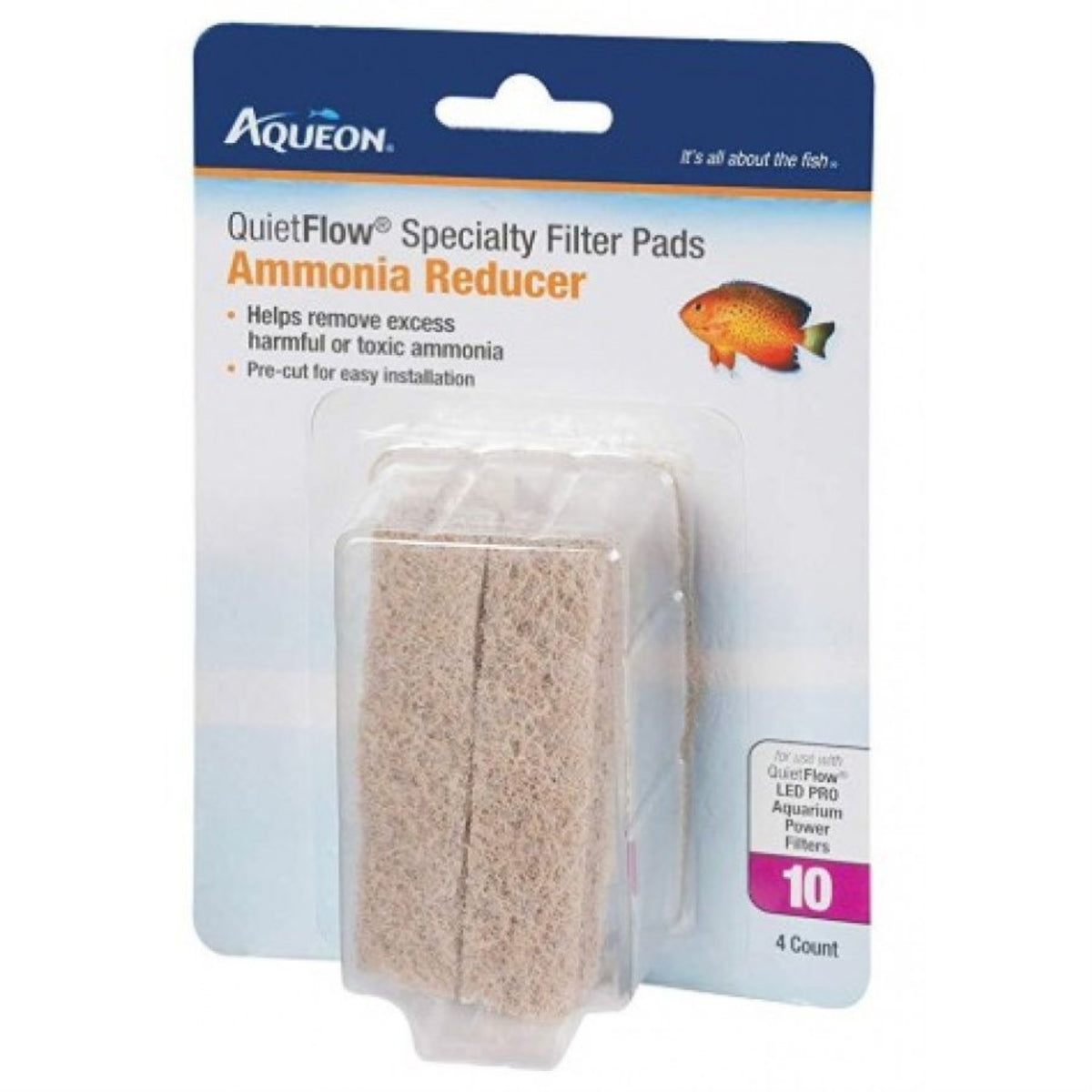 Aqueon Ammonia Reducer For Quietflow Led Pro 10 4 Count