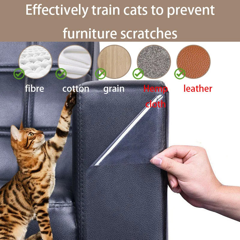 Furniture Protectors Cover Accessories for Cats Sofa Protection Pads 3m Self-adhesive PVC Transparent Cat Supplies Pet Products