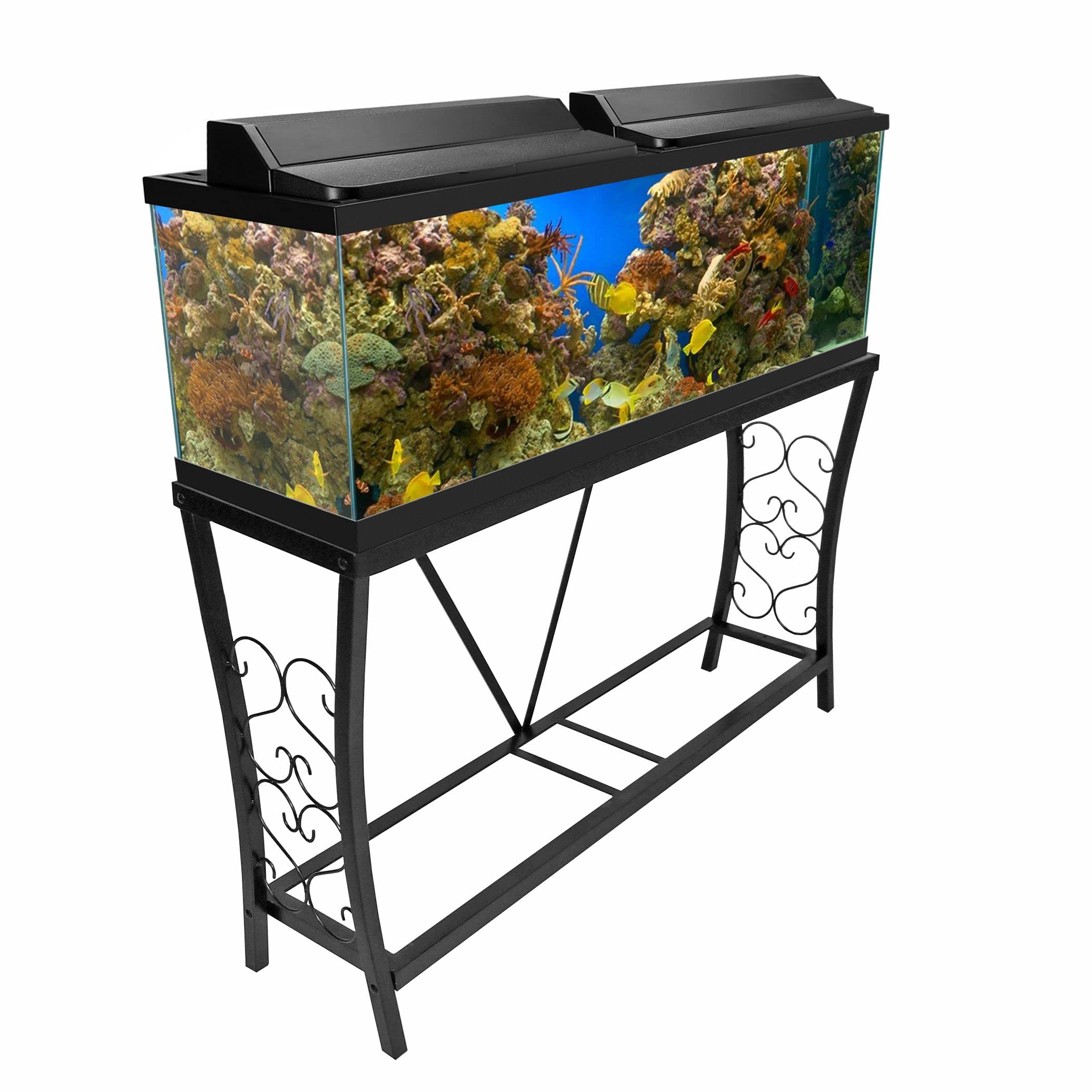 Aquatic Fundamentals 55 Gallon Metal Aquarium Stand - Black