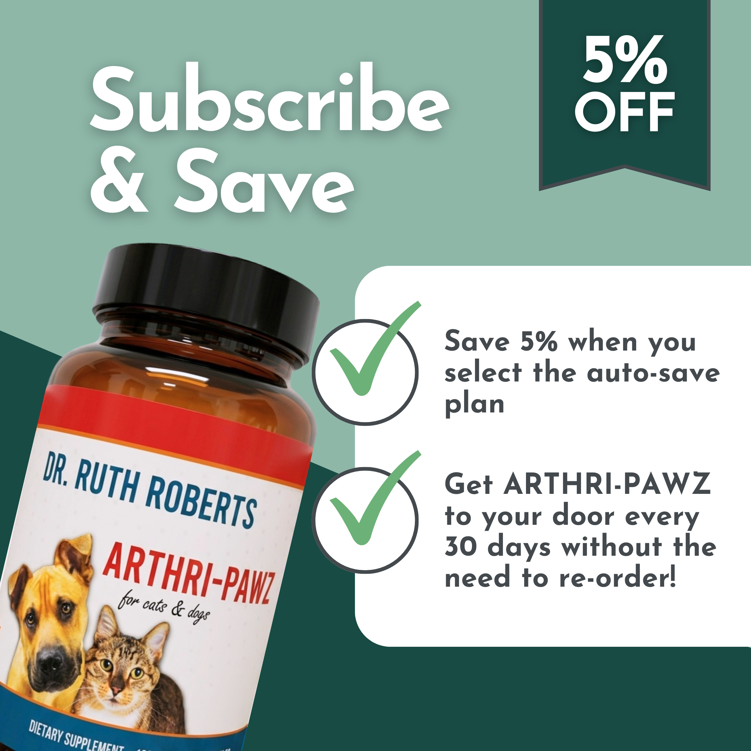 Arthri-Pawz – with Glucosamine for Cats and Dogs