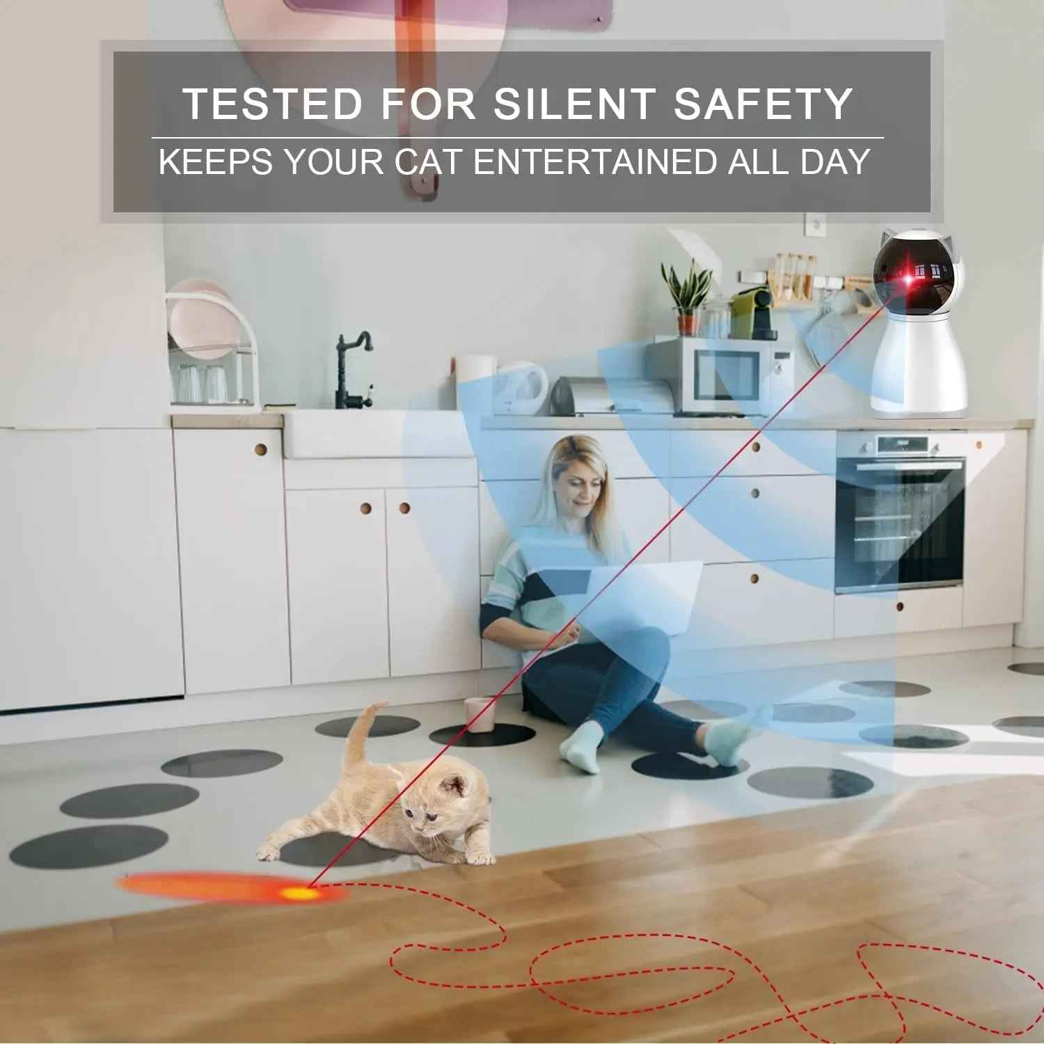 Automatic Cat Laser Toy, Motion-Activated & Rechargeable