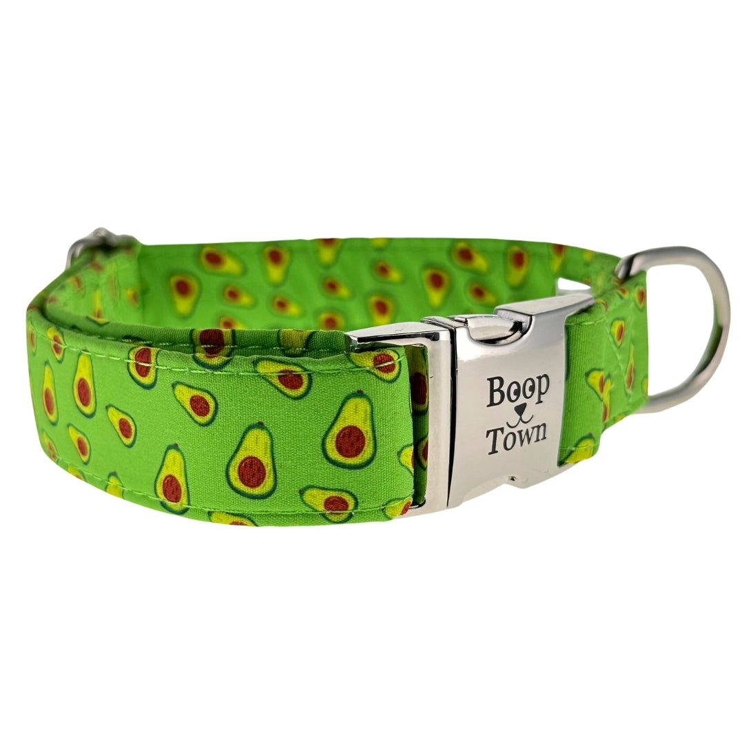 Boop Town Durable Soft Cotton Dog Collar With Nylon Core Quick Release Metal Buckle Adjustable for Girls Boys Small Medium Large Comfortable Pet Products Reduces Hair Matting Gold Tone Zinc Alloy Hardware