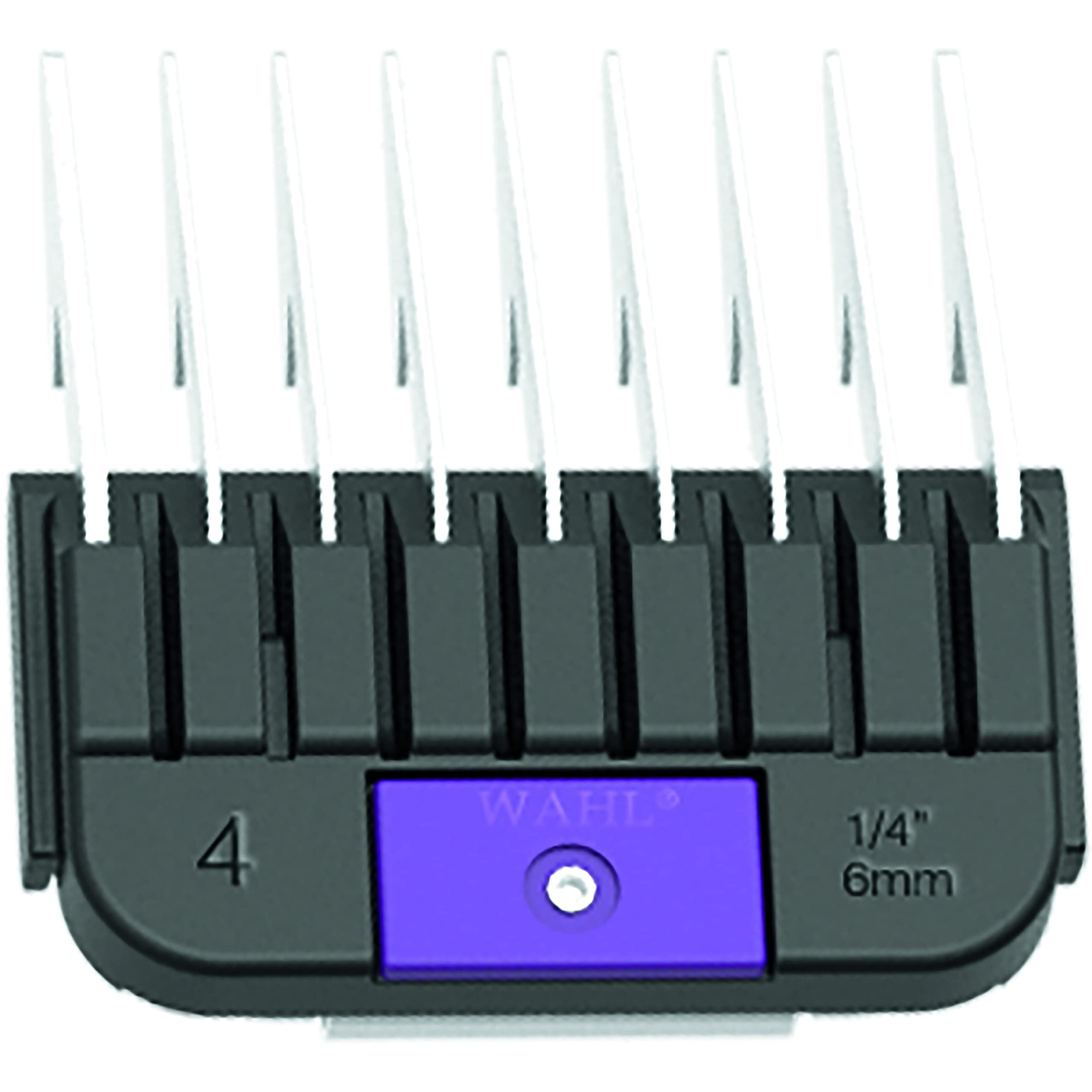 WAHL Professional Animal Stainless Steel Attachment Guide Comb Detachable Blade Pet Clippers - #4, 1/4 Inch Cut Length (3372-100