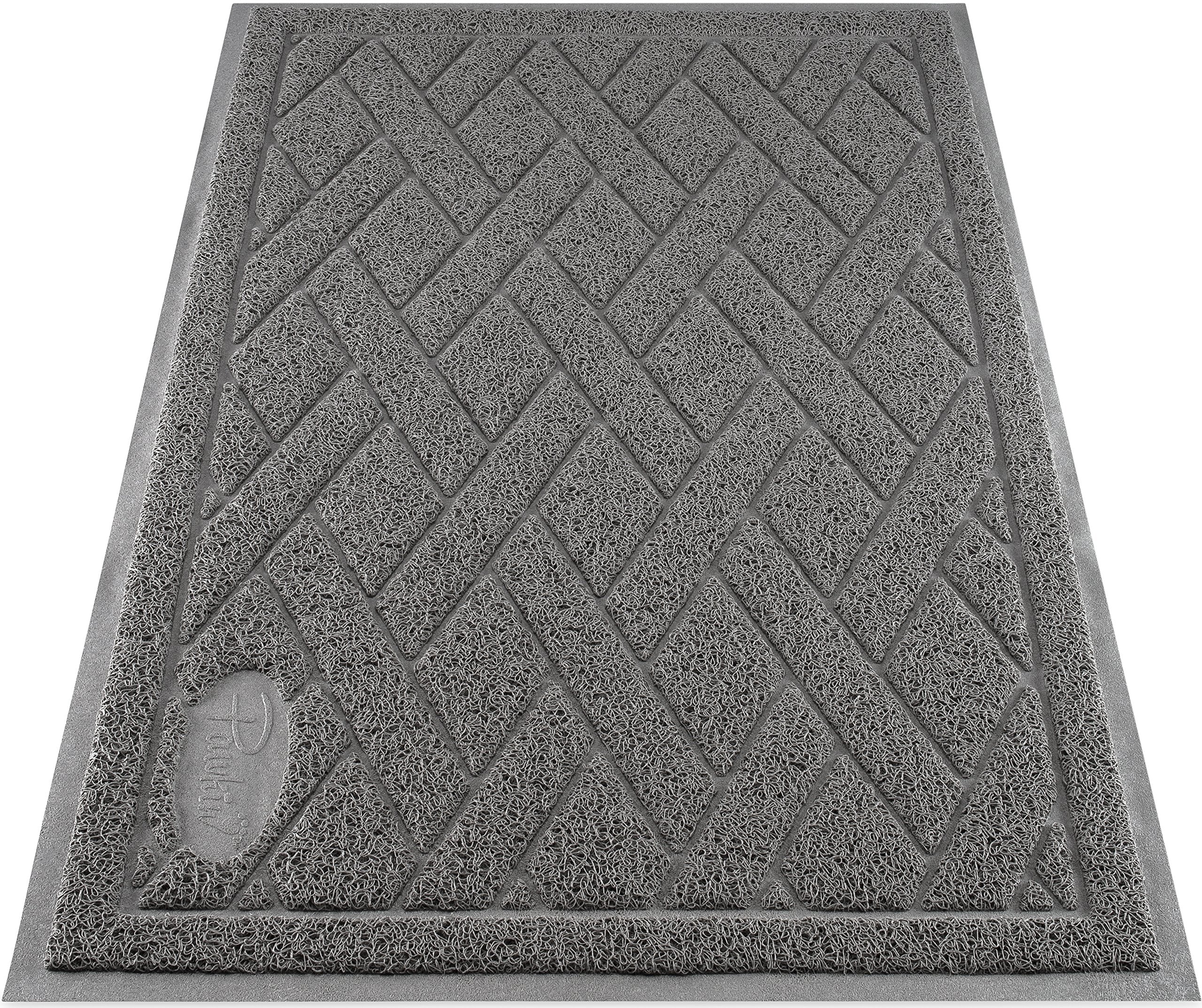 Pawkin Cat Litter Mat, Patented Design With Litter Lock Mesh, Extra Large, Durable, Easy To Clean, Soft, Fits Under Litter Box, 