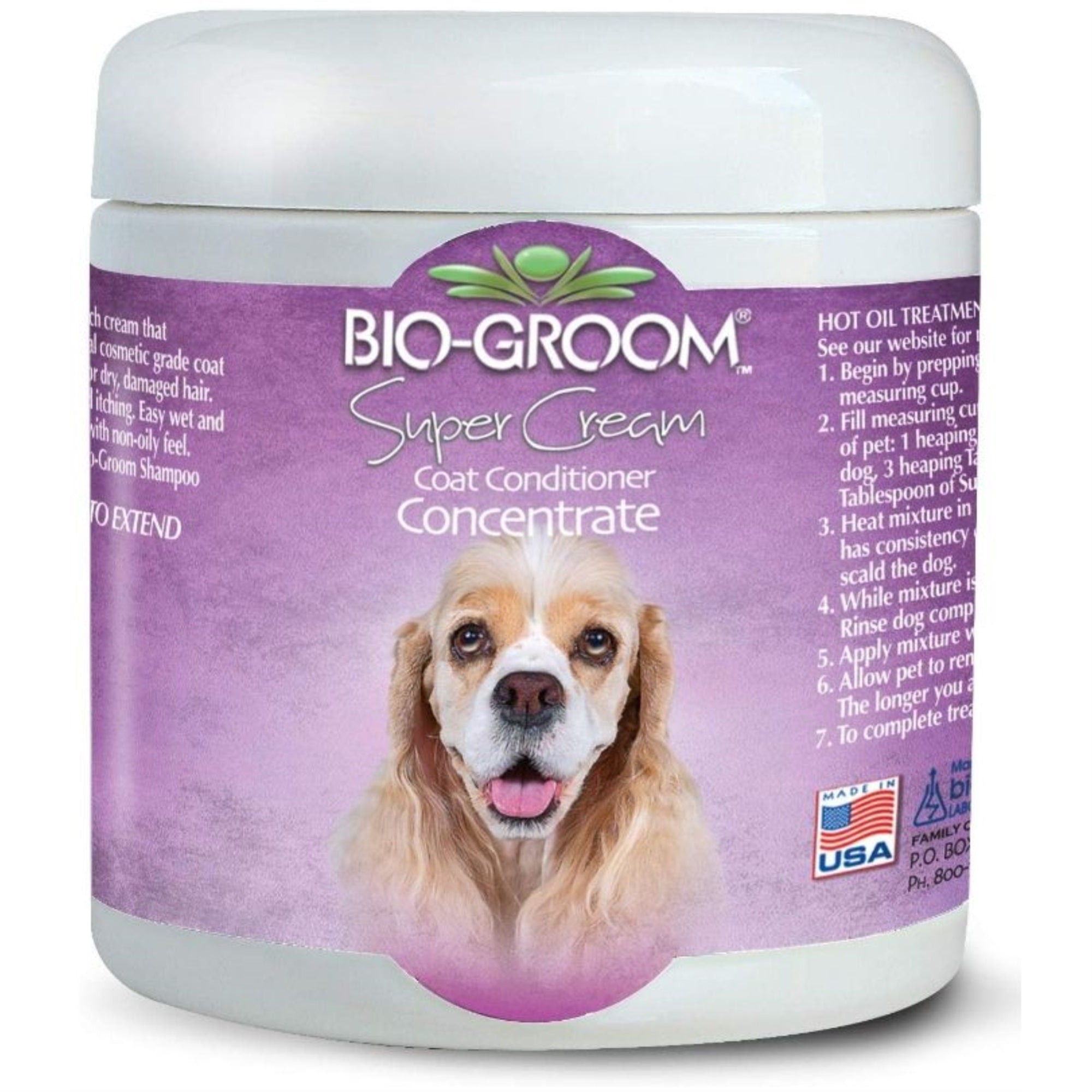 Bio-Groom Super Cream Dog Conditioner - Concentrated Coat Conditioner, Dog Bathing Supplies, Puppy Wash, Cat & Dog Grooming Supplies For Sensitive Skin, Cruelty-Free, Made In Usa - 8 Fl Oz 1-Pack