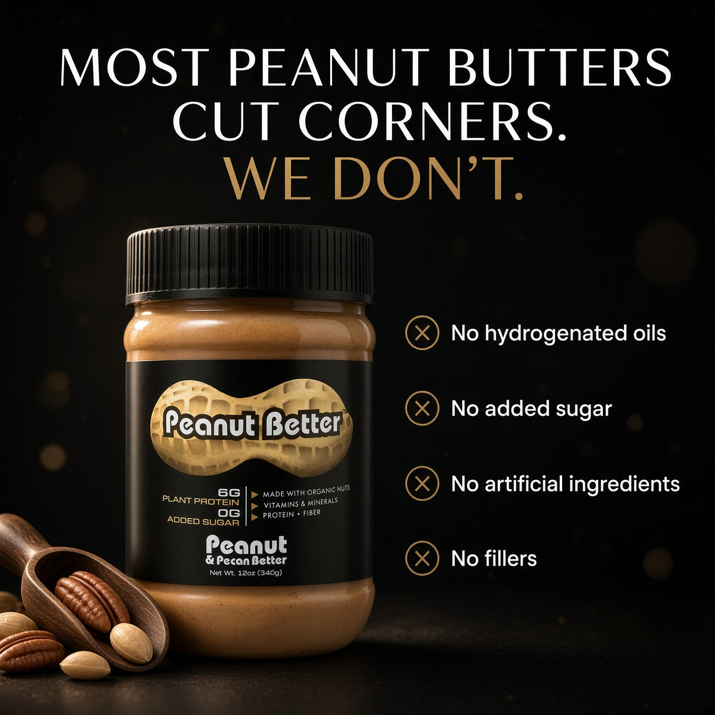 Peanut Better Three 12oz Jars