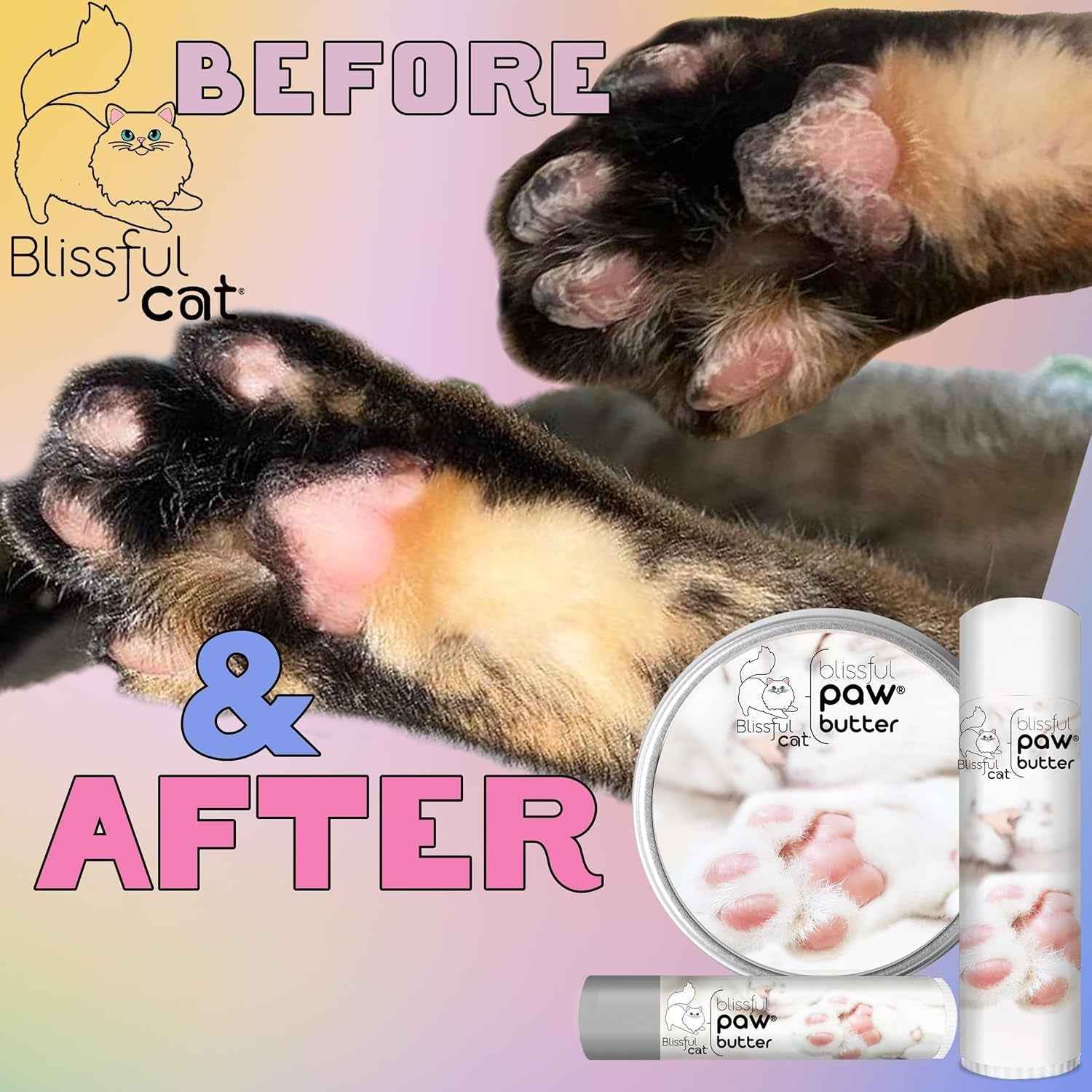 Lick-Safe Cat Paw Butter Balm for Dry Cracked Pads 1oz
