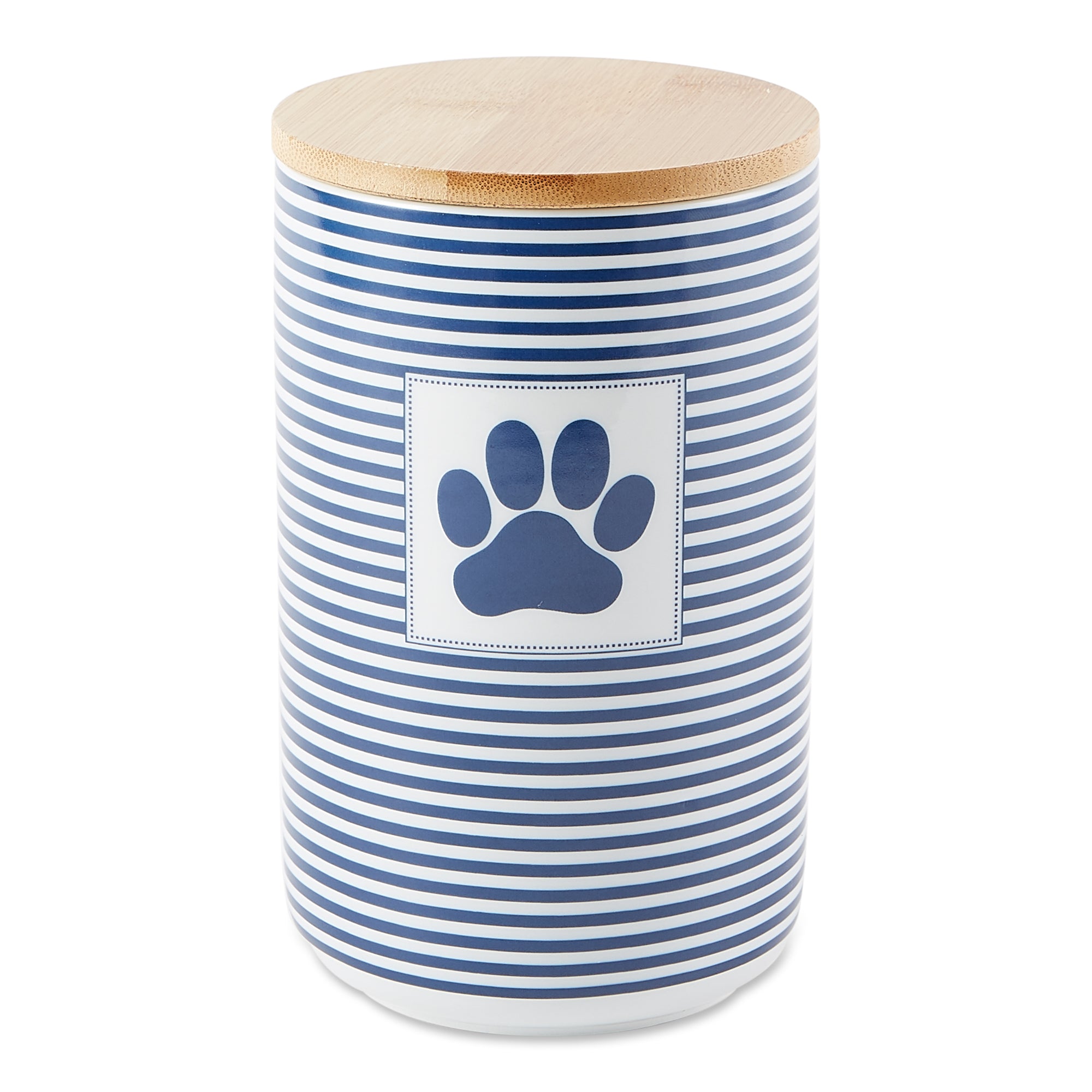 DII Navy Stripe With Paw Patch Ceramic Treat Canister