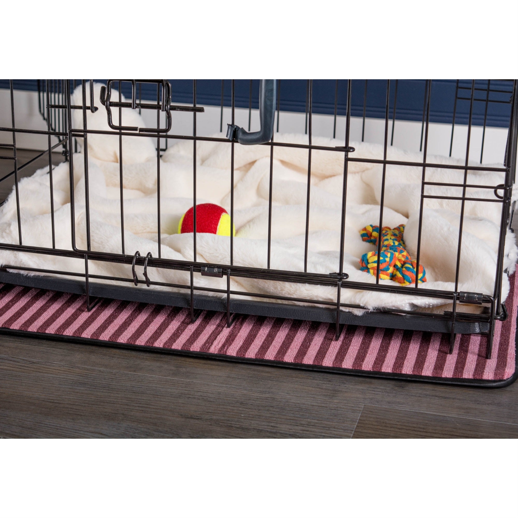 Bone Dry Faux Fur Pet Cage Liner, Xxx-Large - 29 X 48', Cranberry