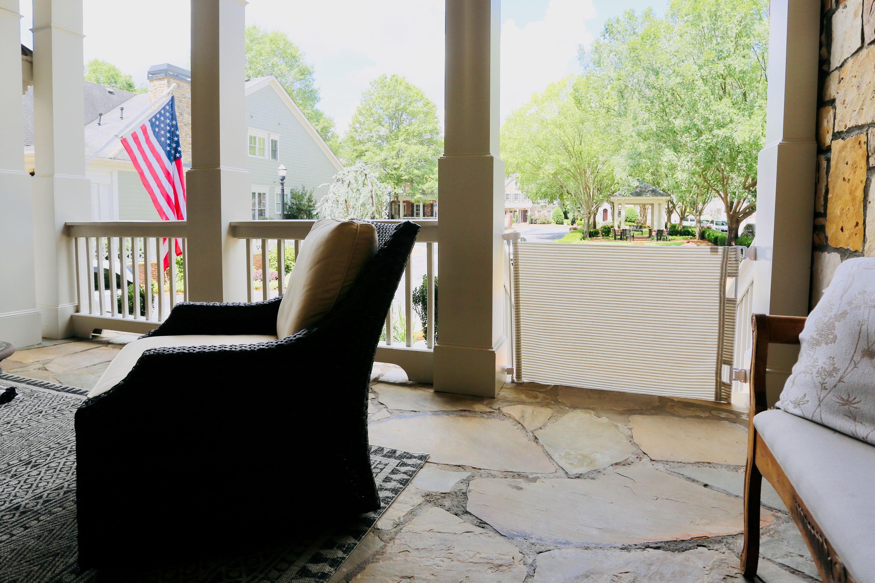 Oil Waxed Canvas Pet Safety Gate – Durable, Waterproof, Vintage-Inspired