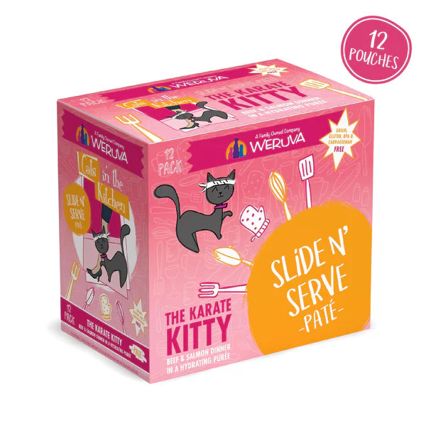 Cats in the Kitchen Paté The Karate Kitty Beef & Salmon Dinner in a Hydrating Purée (3oz)