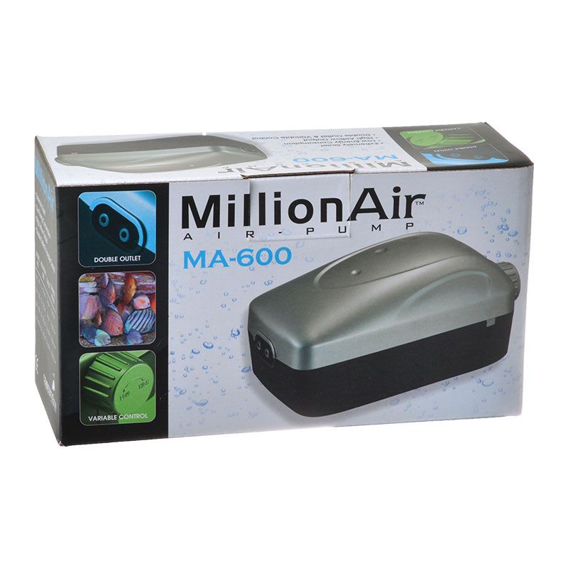 Million Air MA-400 Air Pump, One Size, Black, Durable Plastic Material