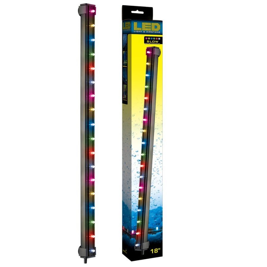 Viaaqua18In 3.3 Watt Slow Color Changing Led Light & Airstone
