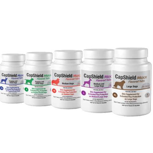 CapShield Maxx Flea Tabs for XS Puppies and Small Dogs 2-10 lbs Beef Flavor 6 Count