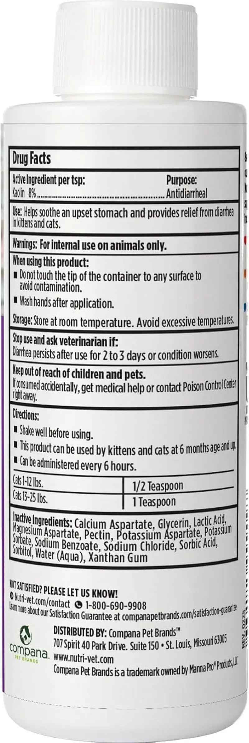 Cat Anti Diarrhea Liquid Pectin Kaolin Digestive Relief