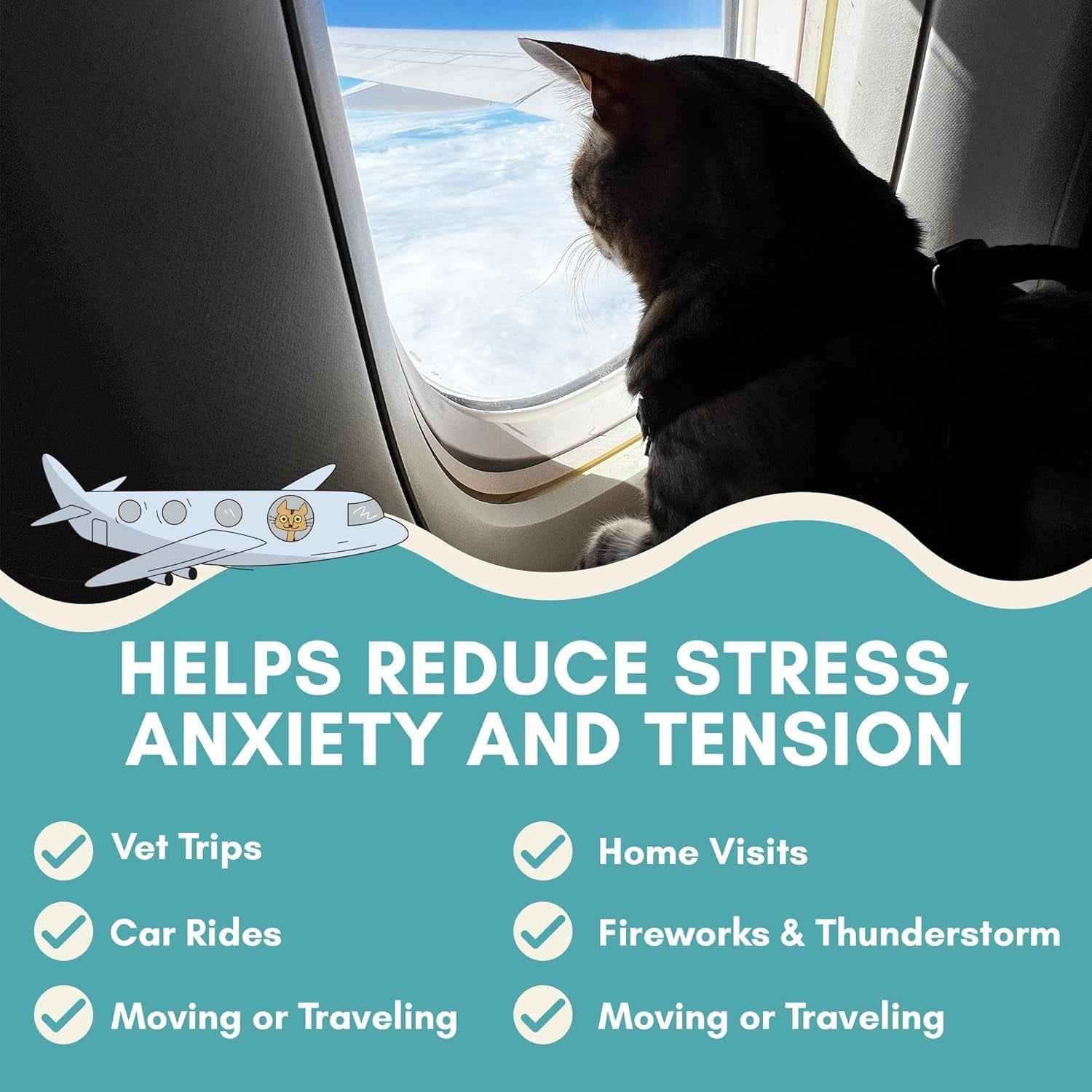Cat Calming Treats, Lickable Anxiety Relief, 20 Pack