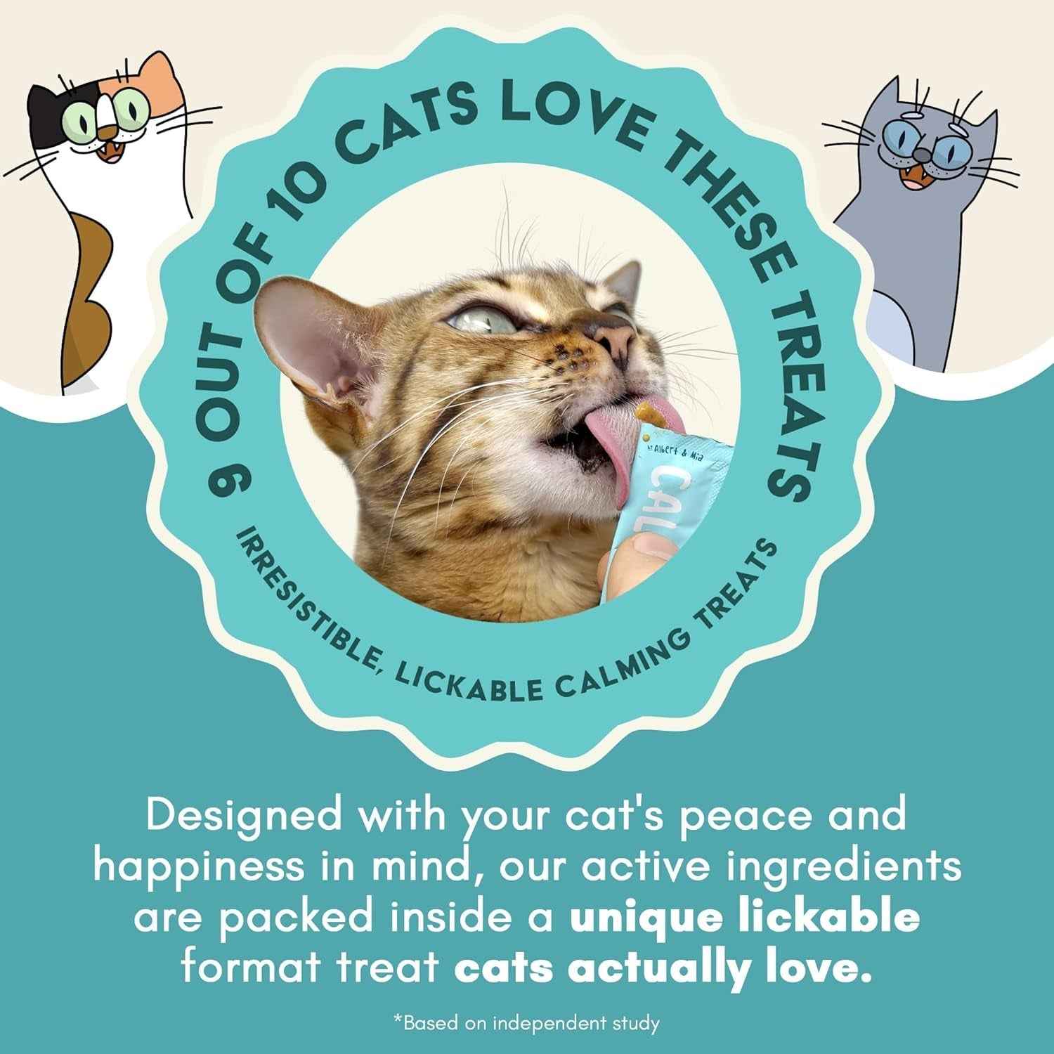 Cat Calming Treats, Lickable Anxiety Relief, 20 Pack