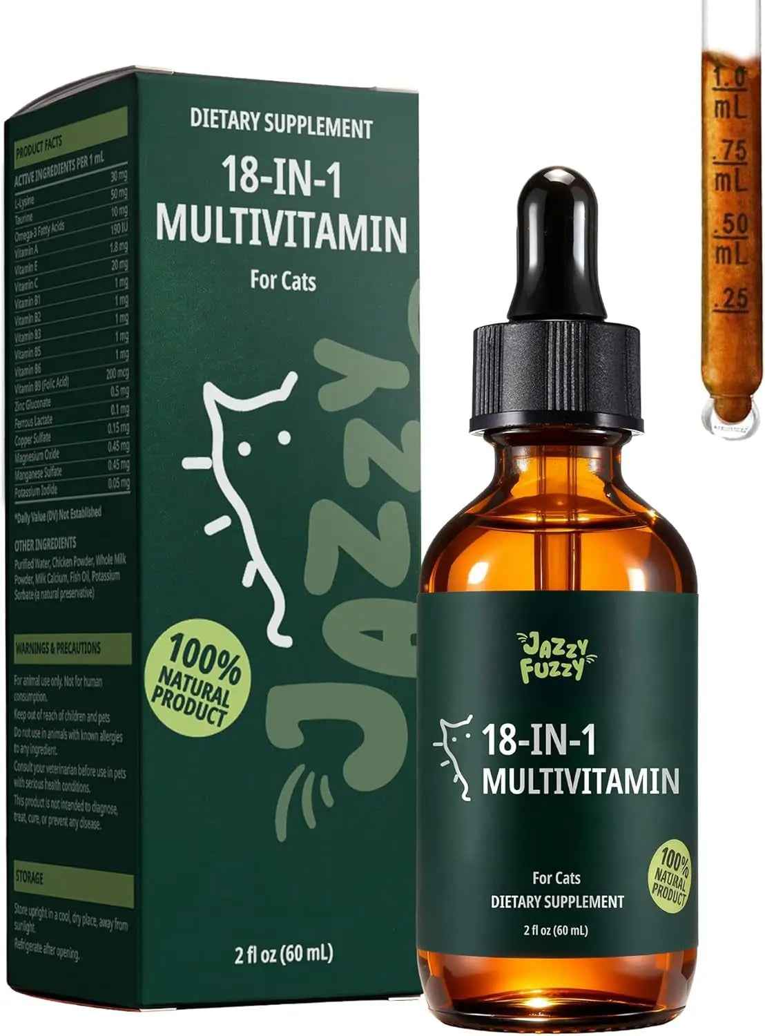 Cat Liquid Multivitamin with Taurine & Lysine, 2oz