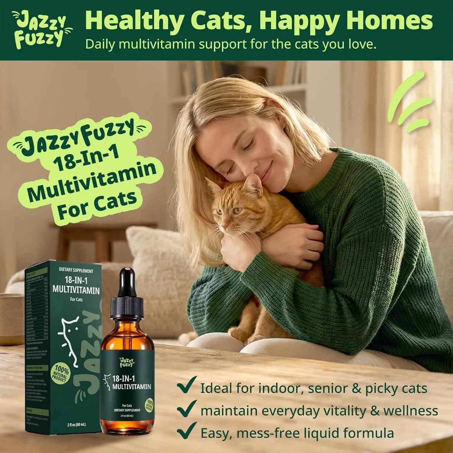 Cat Liquid Multivitamin with Taurine & Lysine, 2oz