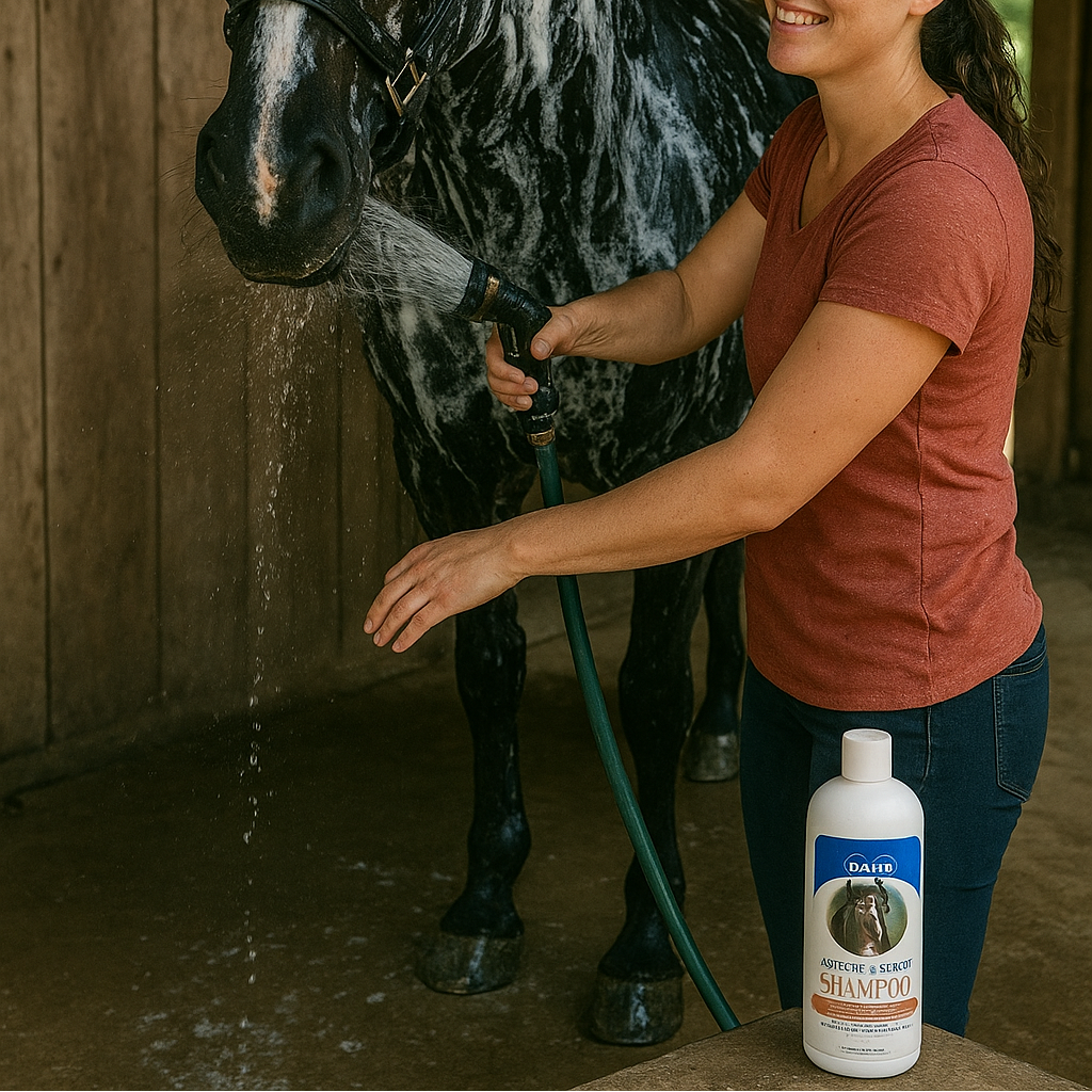 Davis Scruffy Horse Shampoo 32oz High-Concentrate Paddock Mud Dirt Sweat Jojoba