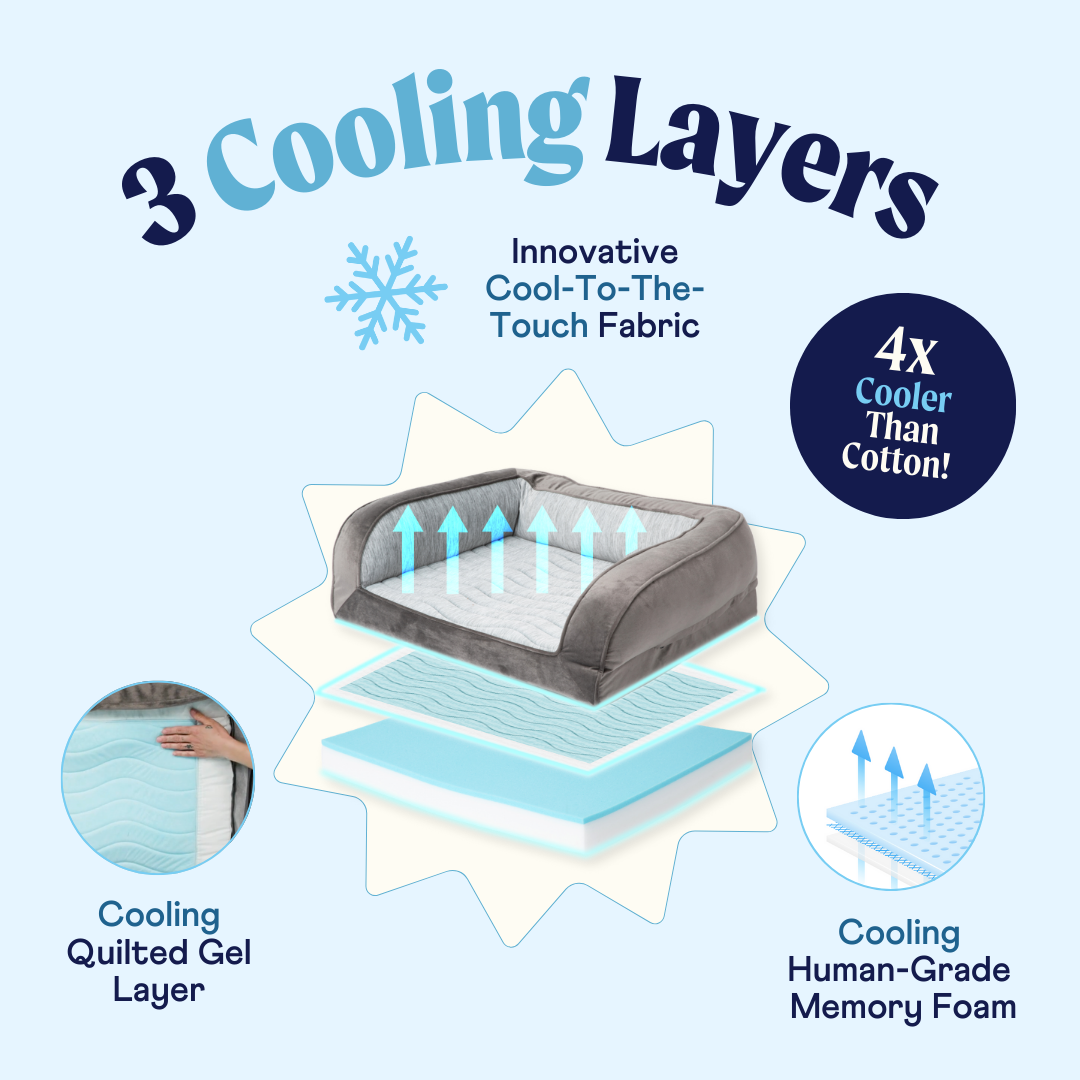 PupChill Cooling Bolster Dog Bed