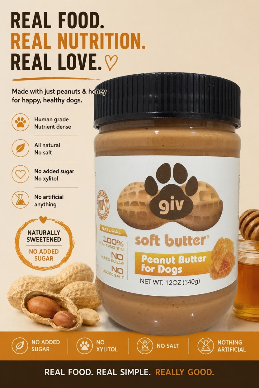 Dog Peanut Butter Three 12oz Jars