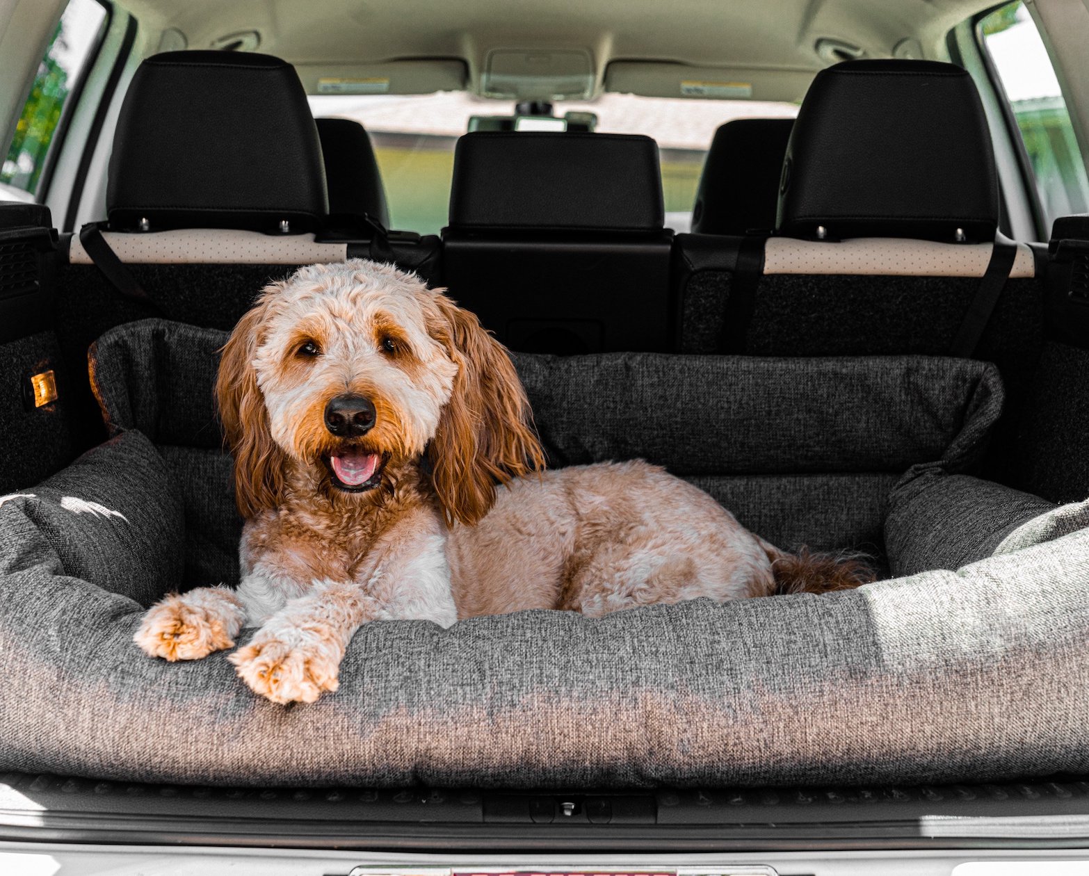 PupProtector™ Performance Tweed Memory Foam Dog Car Bed