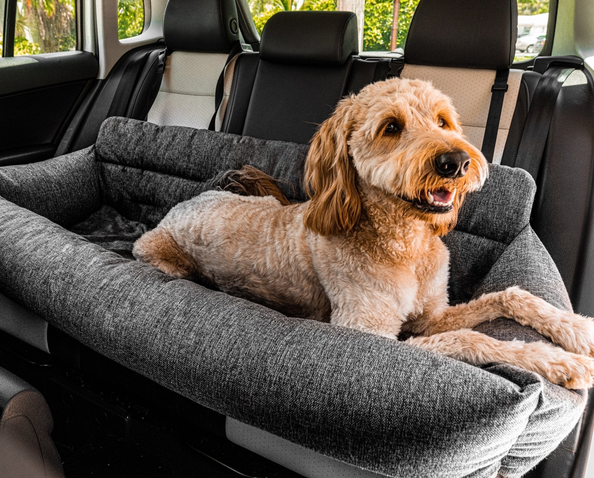 PupProtector™ Performance Tweed Memory Foam Dog Car Bed