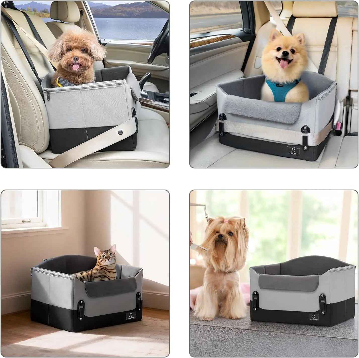 Dog Car Seat Booster with Safety Leash
