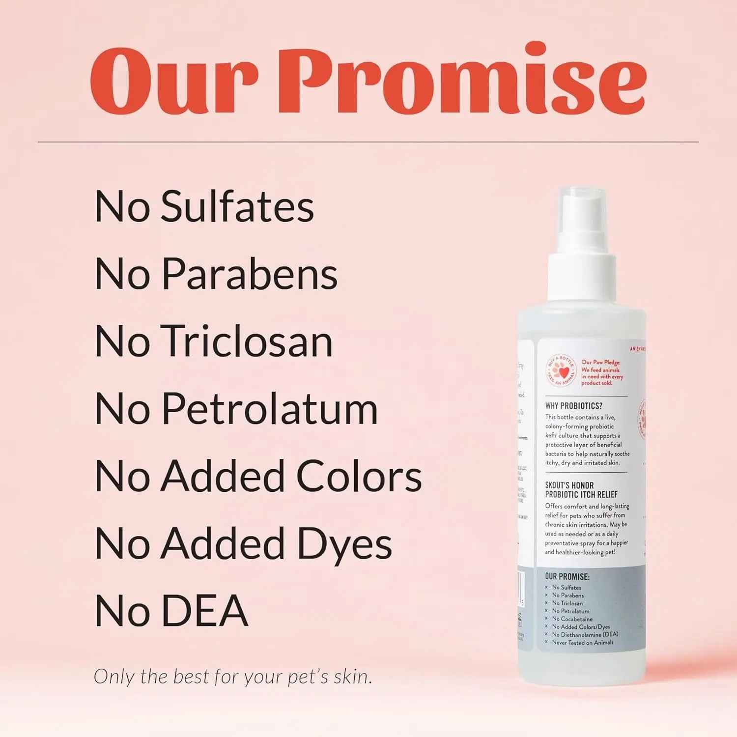 Probiotic Itch Relief Spray for Dogs & Cats Aloe Avocado