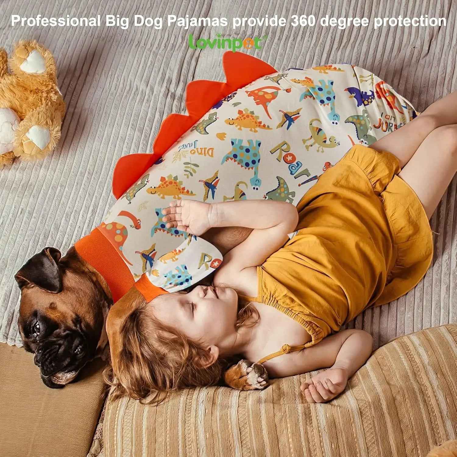 Jurassic Dog Recovery Onesie Pajamas for Medium & Large Dogs