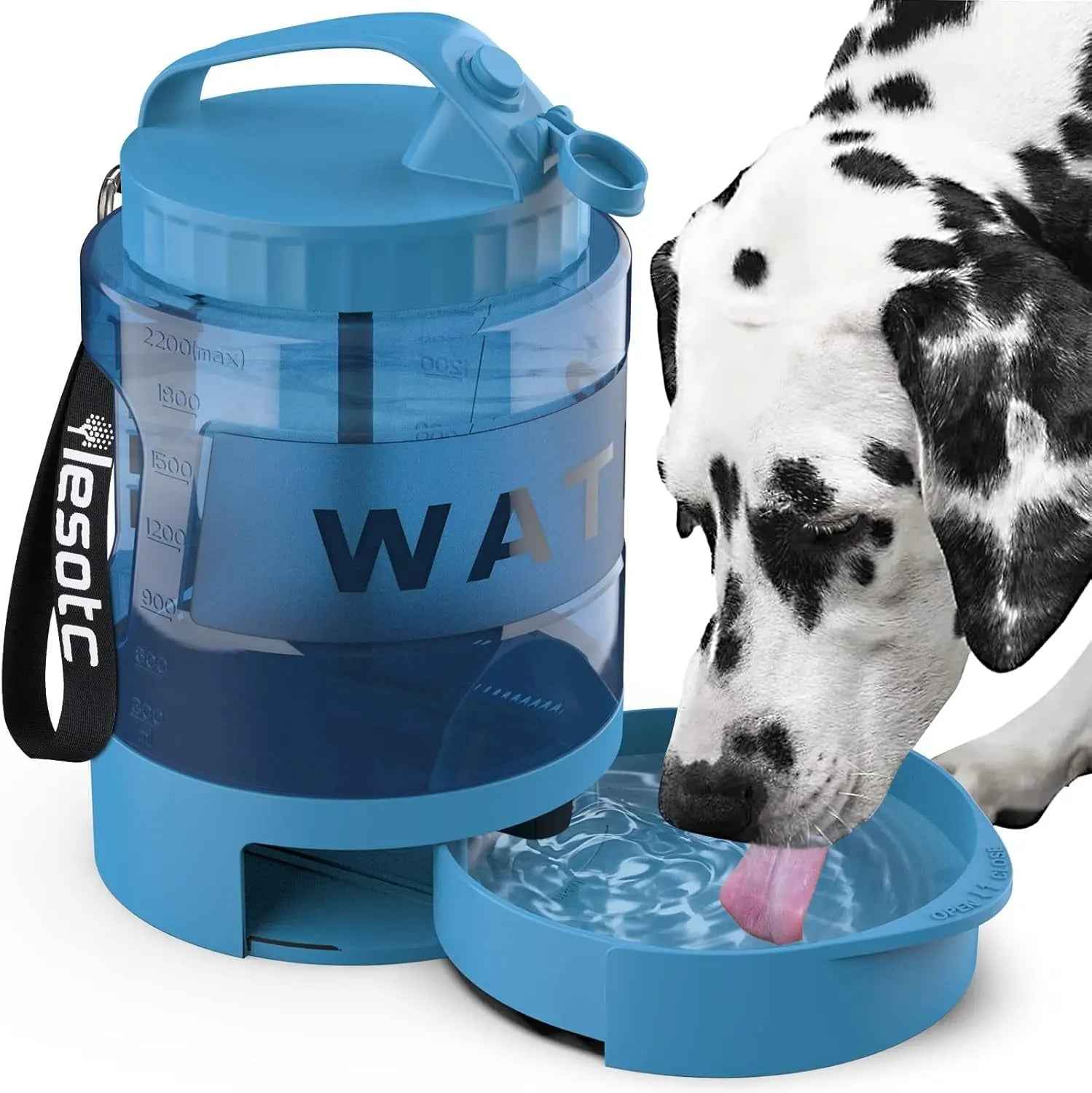 Portable Dog Travel Water Bottle Leak Proof Bowl for Hiking Large Dogs
