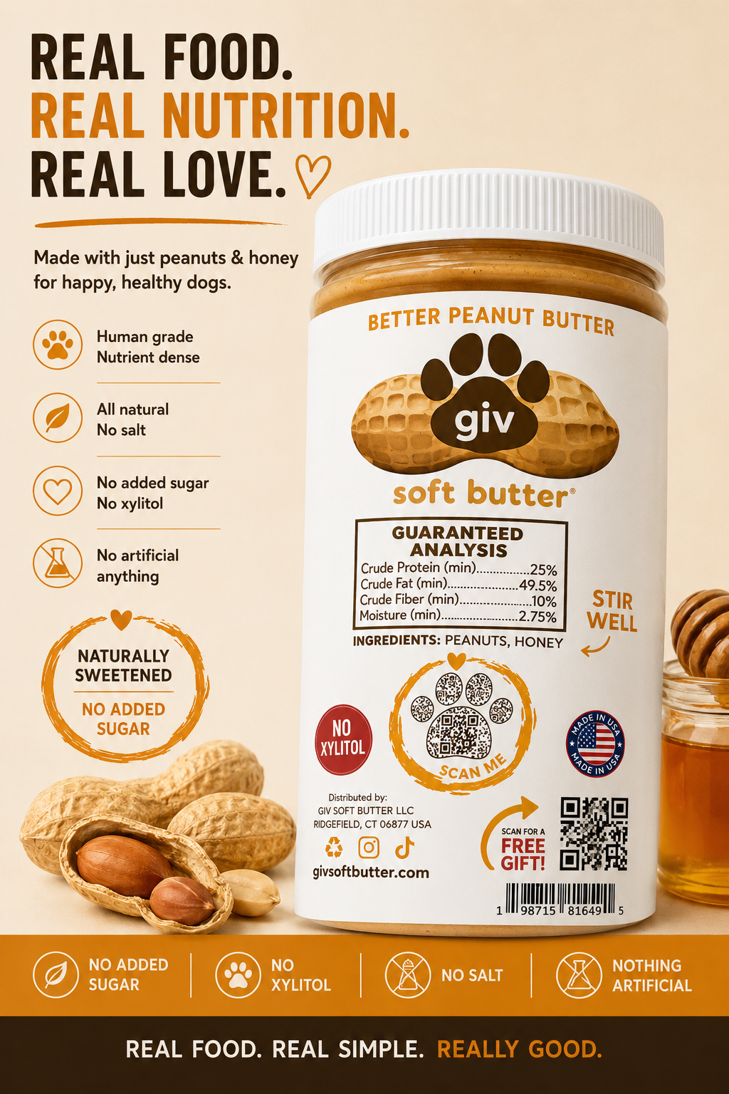 Dog Peanut Butter Gift Set
