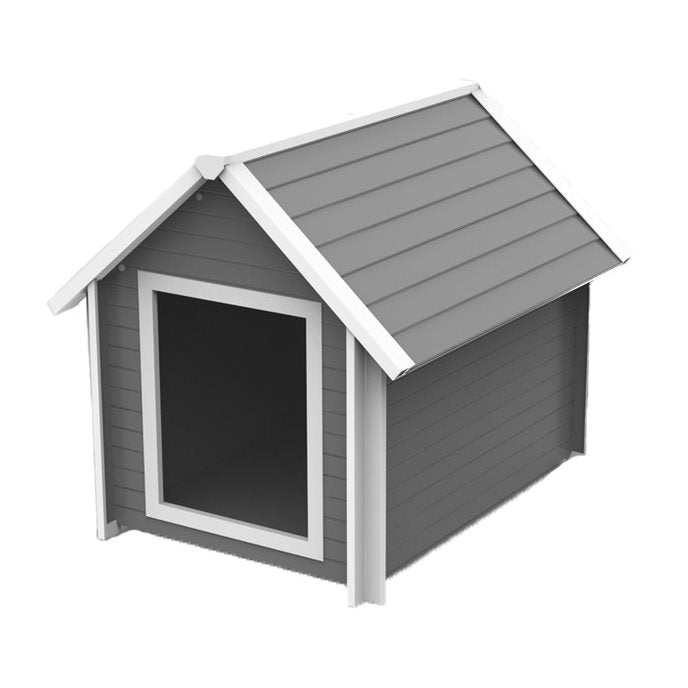 New Age Pet Ecoflex Outdoor Large Bunk Style Dog House For Up To 80Lbs Pets | 10 Year Manufacturer Warranty | Weatherproof Roof & Elevated Floor | Easy-To-Assemble & Clean