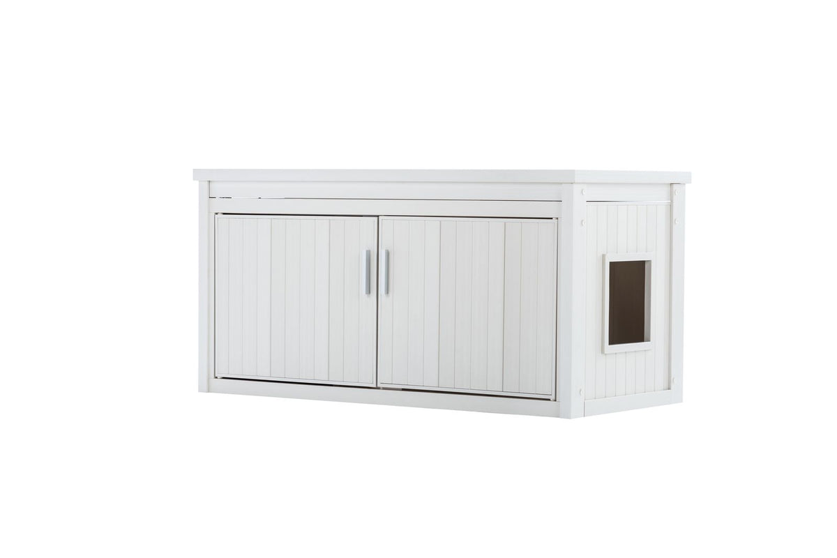 Litterloo Bench, Litter Box Cover /Antique White