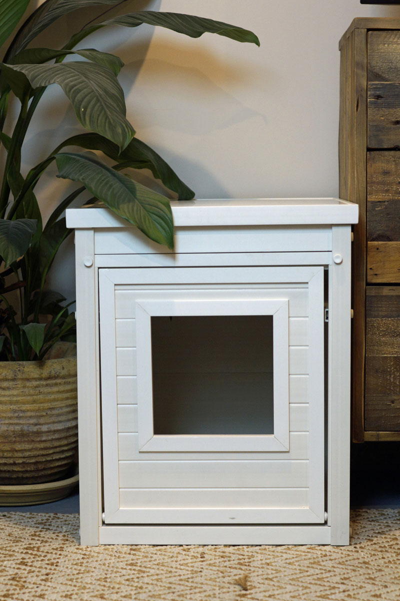 New Age Pet Jumbo Litterloo Litter Box Cover/End Table  Antique White