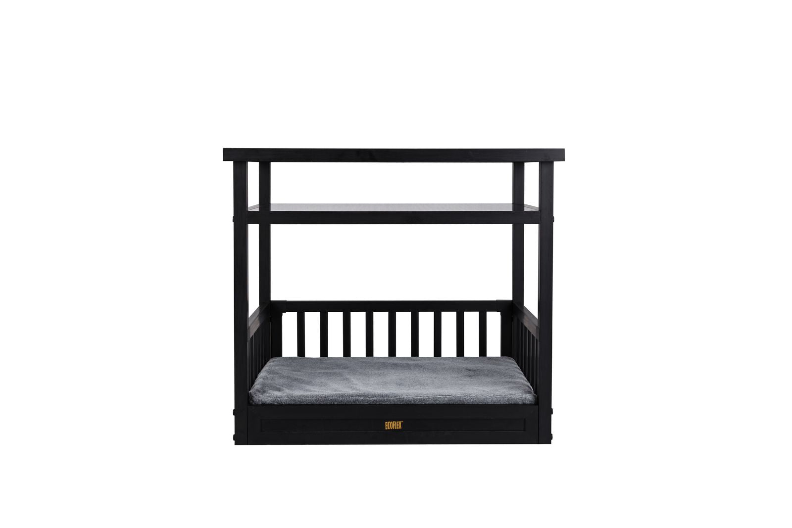 Memory Foam Dog Bed & Nightstand in Espresso with Removable Washable Cushion Cover made from ECOFLEX, Non-Toxic, Eco-Friendly & Impervious to Moisture & Odor
