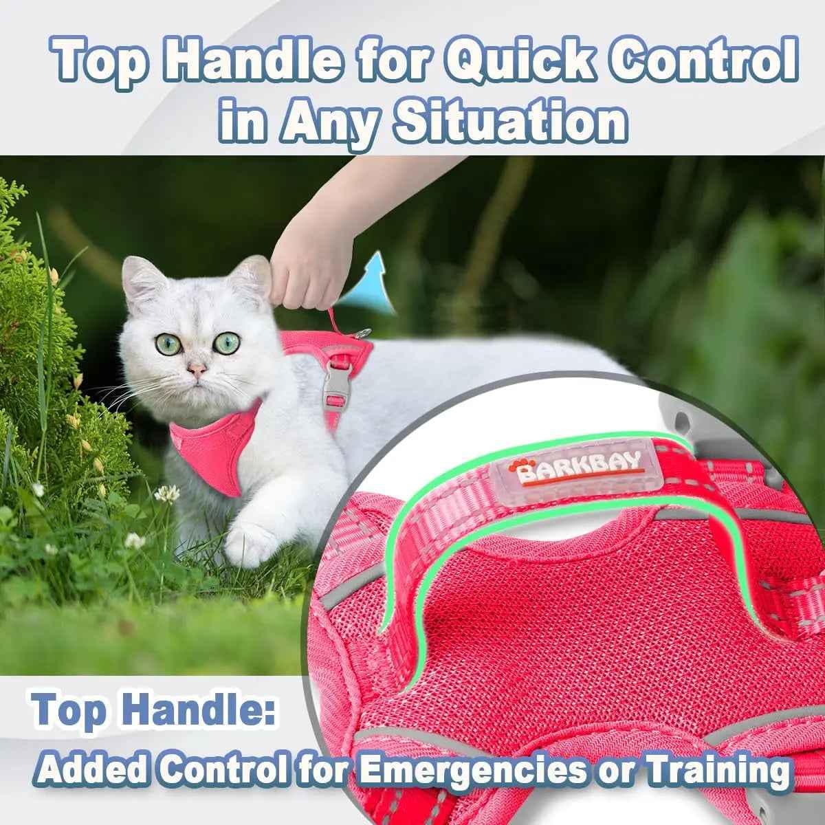 Escape-Proof Cat Harness & Leash Set – Reflective Adjustable Vest