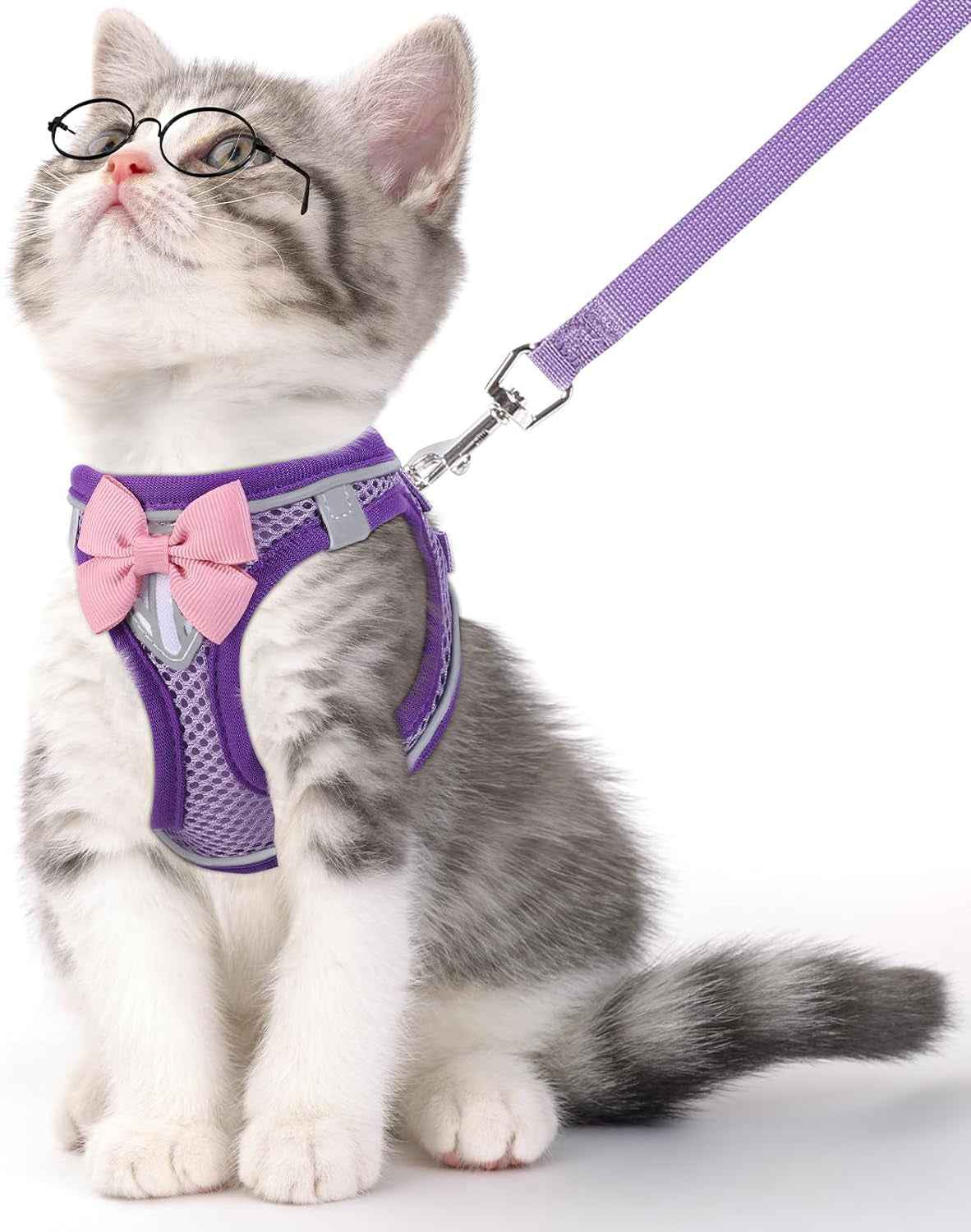 Escape-Proof Cat Harness & Leash Set – Reflective, Adjustable, Breathable