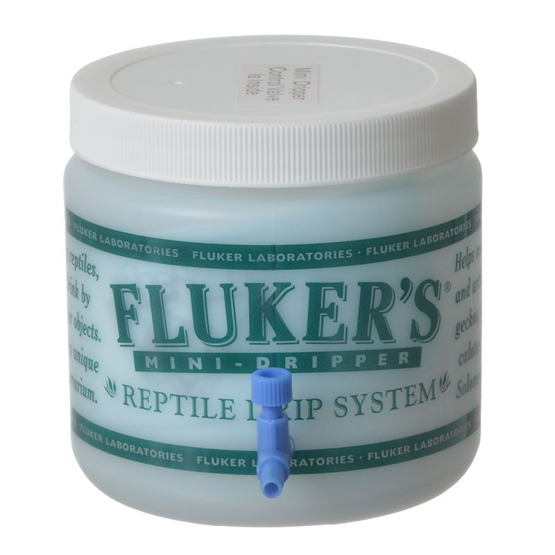 Fluker's Mini Dripper Reptile Water Drip System, 12 oz, Black, Model 35003