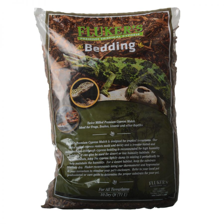 Fluker'S Premium Tropical Cypress Bedding For Reptile, 10 Quart, Brown