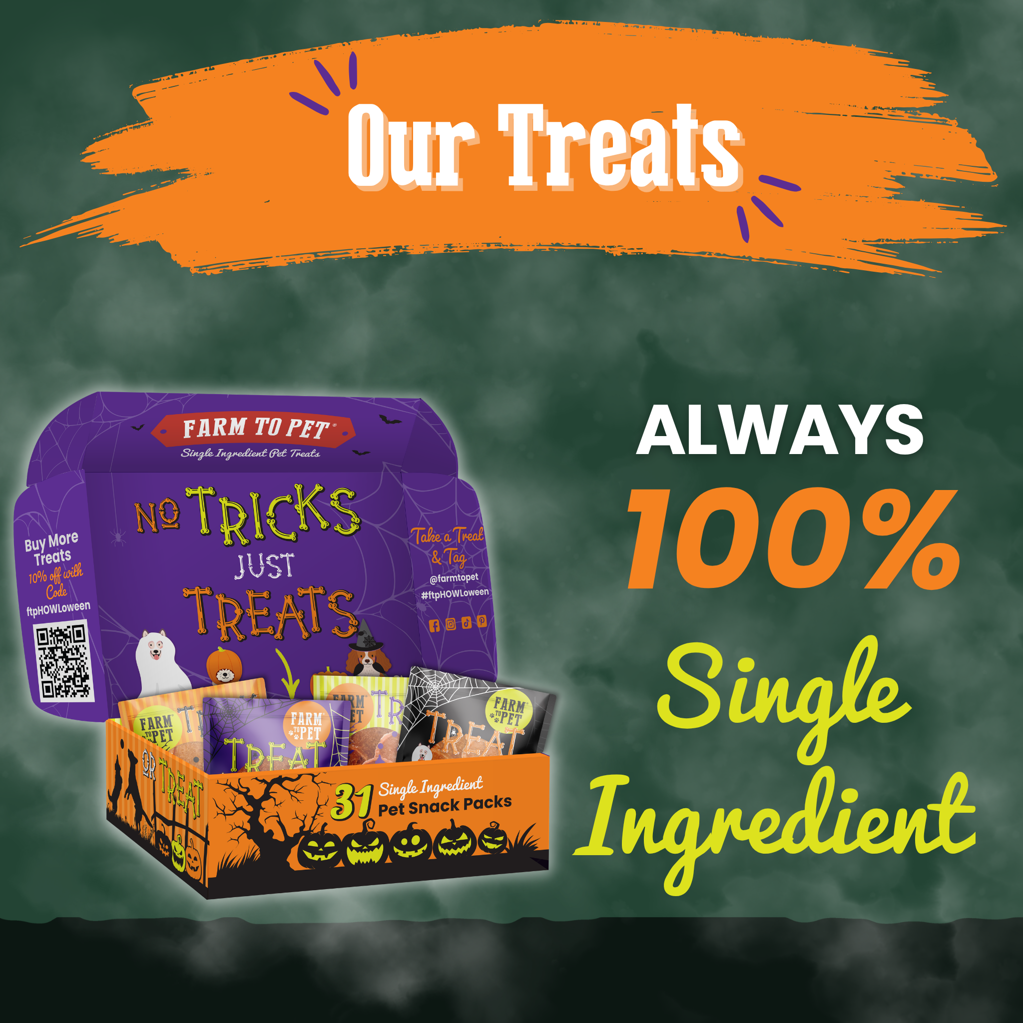 Halloween 31 Snack Pack Dog Treat Box