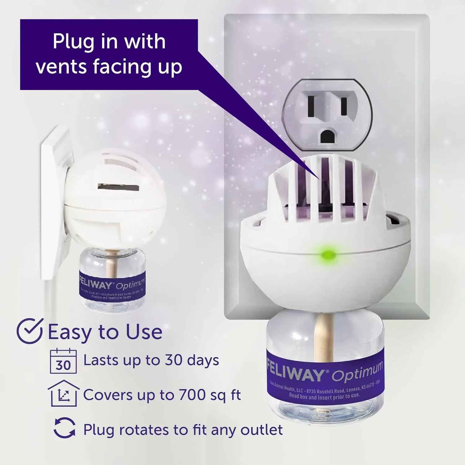 Feliway Cat Calming Diffuser Starter Kit, 48ml – 30-Day Stress Relief