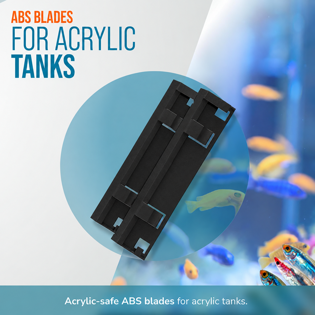 Flipper MAX ABS Replacement Blades Straight Edge 5 Pack - Acrylic Tanks